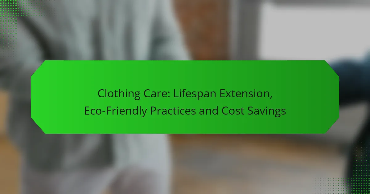 Clothing Care: Lifespan Extension, Eco-Friendly Practices and Cost Savings