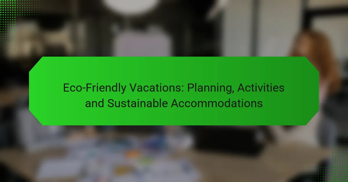 Eco-Friendly Vacations: Planning, Activities and Sustainable Accommodations