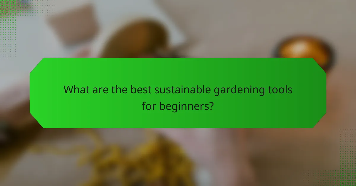 What are the best sustainable gardening tools for beginners?